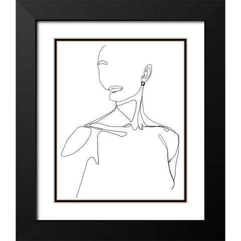 Everlasting Elegance I Black Modern Wood Framed Art Print with Double Matting by Popp, Grace