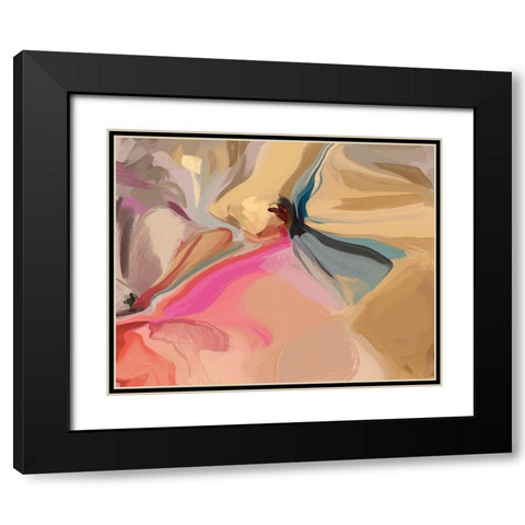 Charming Blend I Black Modern Wood Framed Art Print with Double Matting by Orlov, Irena