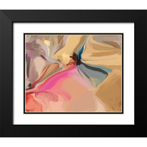 Charming Blend I Black Modern Wood Framed Art Print with Double Matting by Orlov, Irena