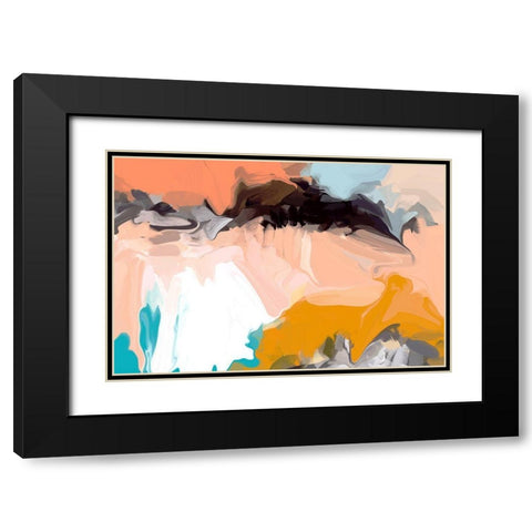 Playful Movement I Black Modern Wood Framed Art Print with Double Matting by Orlov, Irena