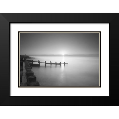 Morning Tranquility Black Modern Wood Framed Art Print with Double Matting by Dautlich, Nick