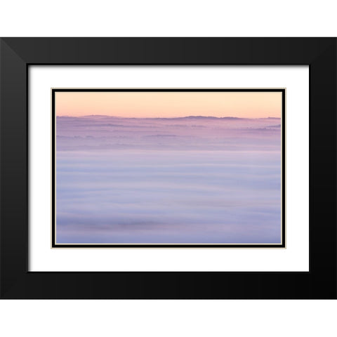 Mist Ripples I Black Modern Wood Framed Art Print with Double Matting by Dautlich, Nick