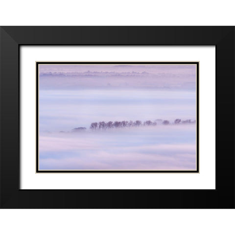 Mist Ripples II Black Modern Wood Framed Art Print with Double Matting by Dautlich, Nick