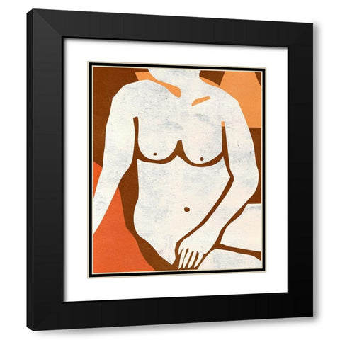 Heat II Black Modern Wood Framed Art Print with Double Matting by Wang, Melissa