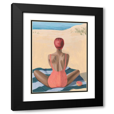 Pomello Beach I Black Modern Wood Framed Art Print with Double Matting by Popp, Grace