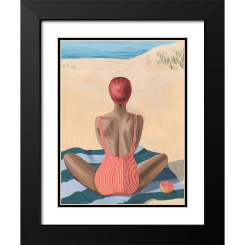 Pomello Beach I Black Modern Wood Framed Art Print with Double Matting by Popp, Grace