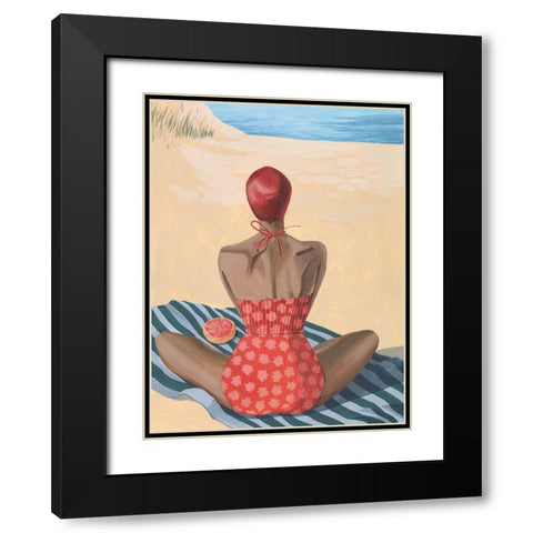 Pomello Beach II Black Modern Wood Framed Art Print with Double Matting by Popp, Grace