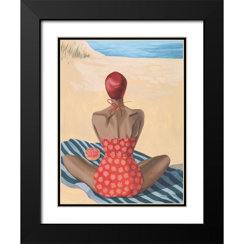 Pomello Beach II Black Modern Wood Framed Art Print with Double Matting by Popp, Grace