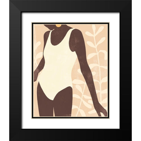 Sunbathers III Black Modern Wood Framed Art Print with Double Matting by Scarvey, Emma