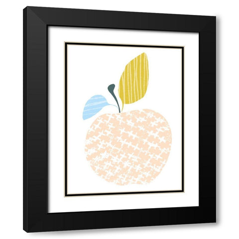 Cut Paper Fruit III Black Modern Wood Framed Art Print with Double Matting by Vess, June Erica