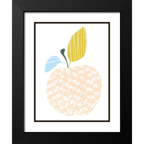 Cut Paper Fruit III Black Modern Wood Framed Art Print with Double Matting by Vess, June Erica