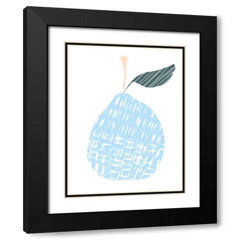 Cut Paper Fruit IV Black Modern Wood Framed Art Print with Double Matting by Vess, June Erica
