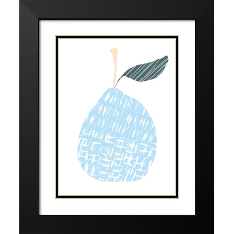 Cut Paper Fruit IV Black Modern Wood Framed Art Print with Double Matting by Vess, June Erica
