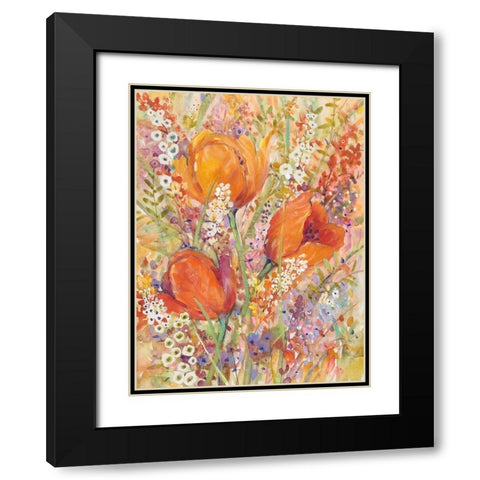 Spring Bloom I Black Modern Wood Framed Art Print with Double Matting by OToole, Tim