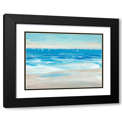 Low Cerulean Tide II Black Modern Wood Framed Art Print with Double Matting by OToole, Tim