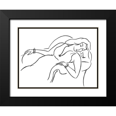 Elegant Portrait III Black Modern Wood Framed Art Print with Double Matting by Harper, Ethan
