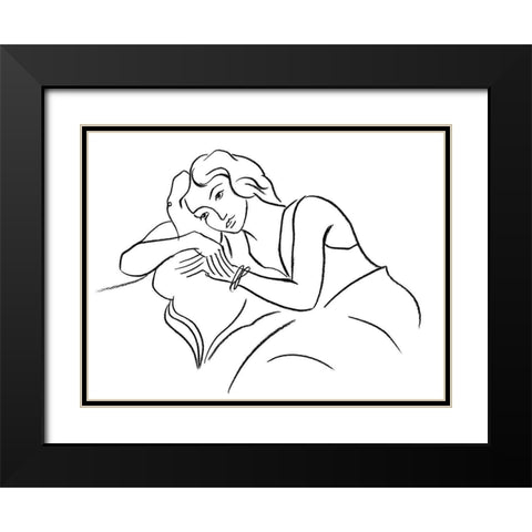 Elegant Portrait IV Black Modern Wood Framed Art Print with Double Matting by Harper, Ethan