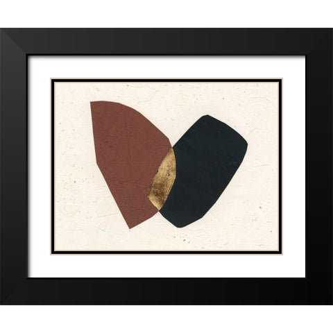 Organic Overlay II Black Modern Wood Framed Art Print with Double Matting by Stramel, Renee W.