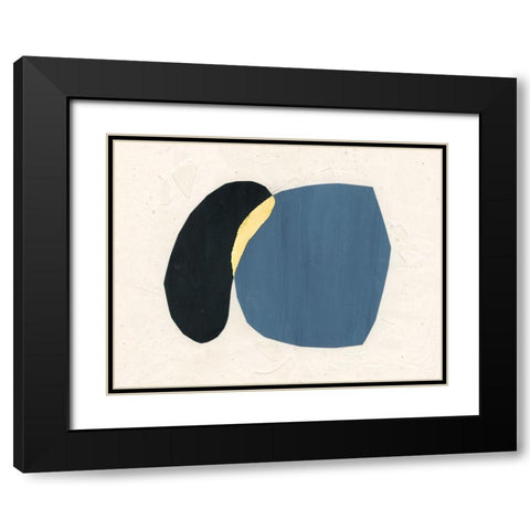 Organic Overlay III Black Modern Wood Framed Art Print with Double Matting by Stramel, Renee W.