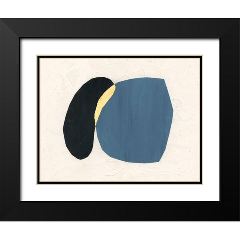 Organic Overlay III Black Modern Wood Framed Art Print with Double Matting by Stramel, Renee W.