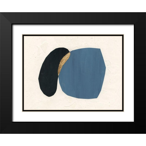 Organic Overlay III Black Modern Wood Framed Art Print with Double Matting by Stramel, Renee W.