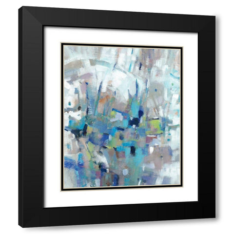 Edgy Blues I Black Modern Wood Framed Art Print with Double Matting by OToole, Tim