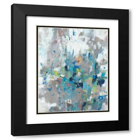 Edgy Blues II Black Modern Wood Framed Art Print with Double Matting by OToole, Tim