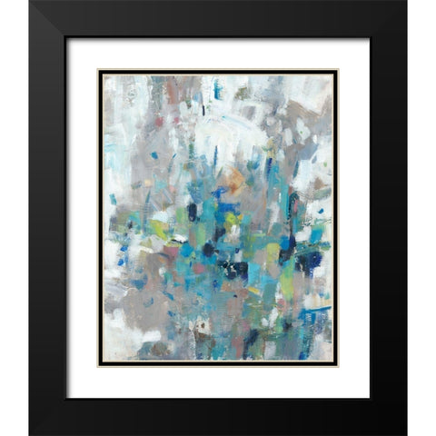 Edgy Blues II Black Modern Wood Framed Art Print with Double Matting by OToole, Tim