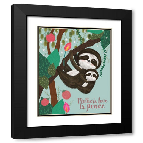 Mothers Love I Black Modern Wood Framed Art Print with Double Matting by Hernandez, Larisa