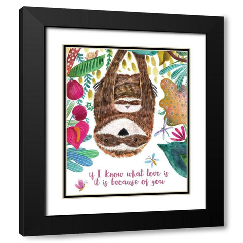 Mothers Love II Black Modern Wood Framed Art Print with Double Matting by Hernandez, Larisa