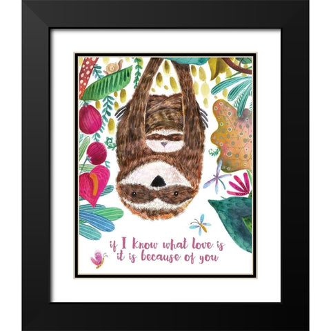 Mothers Love II Black Modern Wood Framed Art Print with Double Matting by Hernandez, Larisa