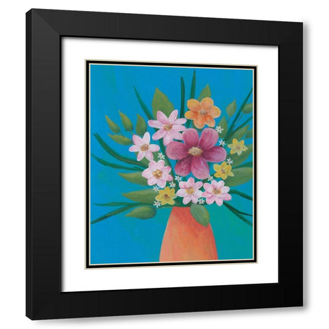 Jubilant Floral IV Black Modern Wood Framed Art Print with Double Matting by Moore, Regina