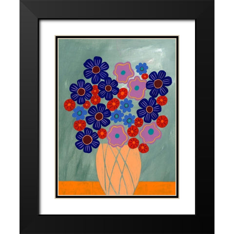 Summer Arrangement I Black Modern Wood Framed Art Print with Double Matting by Moore, Regina