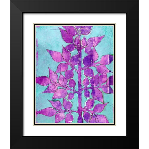 Purple Planta I Black Modern Wood Framed Art Print with Double Matting by Moore, Regina