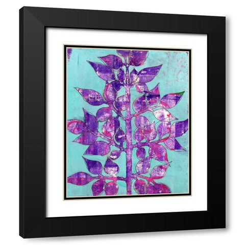 Purple Planta II Black Modern Wood Framed Art Print with Double Matting by Moore, Regina