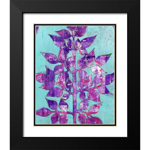 Purple Planta II Black Modern Wood Framed Art Print with Double Matting by Moore, Regina