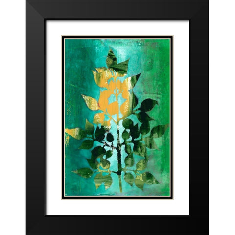 Changing Leaves I Black Modern Wood Framed Art Print with Double Matting by Moore, Regina