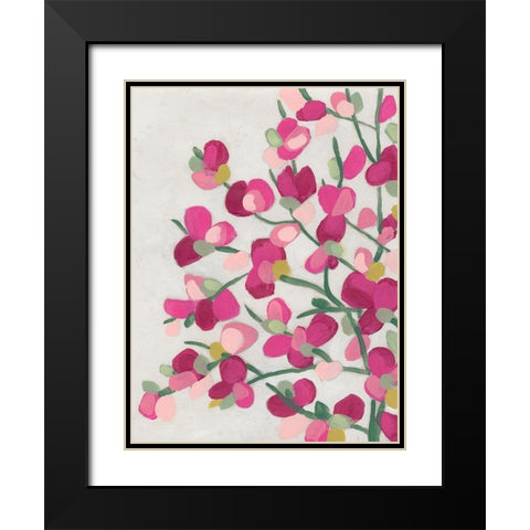 Spring Pinks III Black Modern Wood Framed Art Print with Double Matting by Vess, June Erica