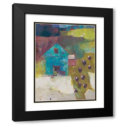 Cloverton Barn Black Modern Wood Framed Art Print with Double Matting by Jachimiec, Sue