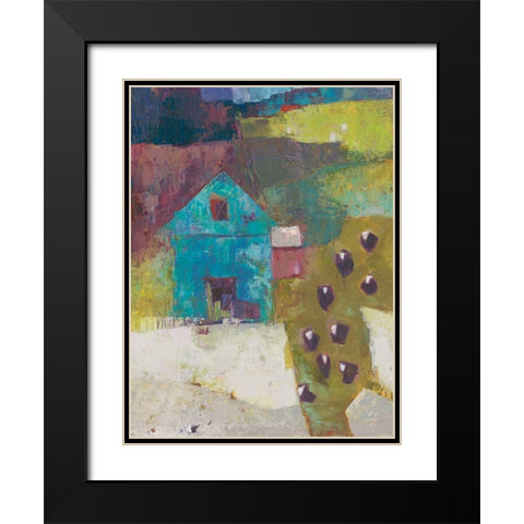 Cloverton Barn Black Modern Wood Framed Art Print with Double Matting by Jachimiec, Sue