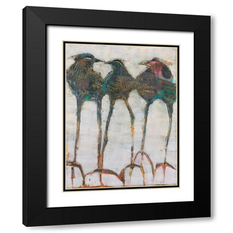 Gaggle I Black Modern Wood Framed Art Print with Double Matting by Jachimiec, Sue