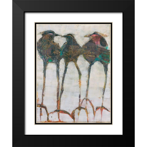 Gaggle I Black Modern Wood Framed Art Print with Double Matting by Jachimiec, Sue
