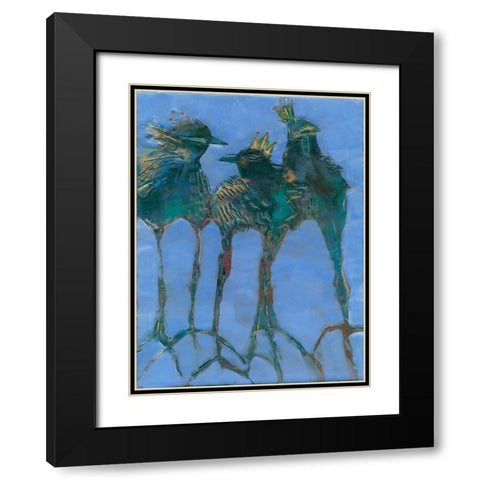 Gaggle II Black Modern Wood Framed Art Print with Double Matting by Jachimiec, Sue