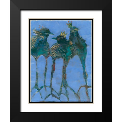 Gaggle II Black Modern Wood Framed Art Print with Double Matting by Jachimiec, Sue
