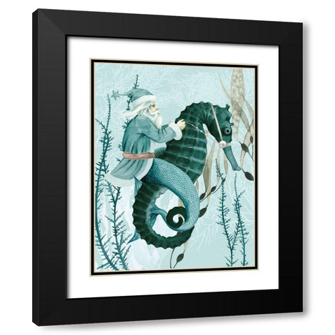 The Sea Santa I Black Modern Wood Framed Art Print with Double Matting by Popp, Grace