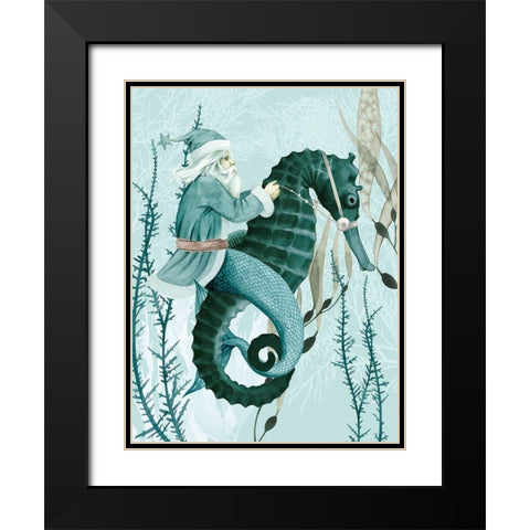 The Sea Santa I Black Modern Wood Framed Art Print with Double Matting by Popp, Grace