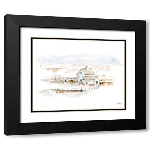 Neutral Farmhouse II Black Modern Wood Framed Art Print with Double Matting by Harper, Ethan