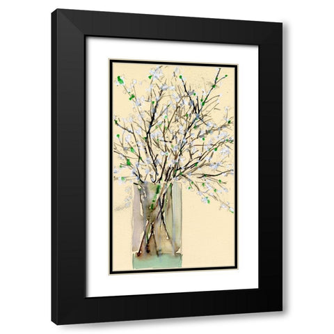 Spring Floral Arrangement I Black Modern Wood Framed Art Print with Double Matting by Dixon, Samuel