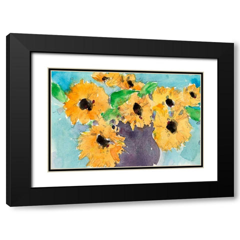 Sunflower Moment I Black Modern Wood Framed Art Print with Double Matting by Dixon, Samuel