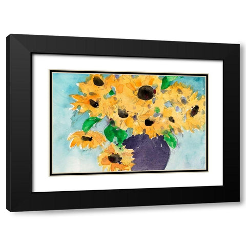 Sunflower Moment II Black Modern Wood Framed Art Print with Double Matting by Dixon, Samuel